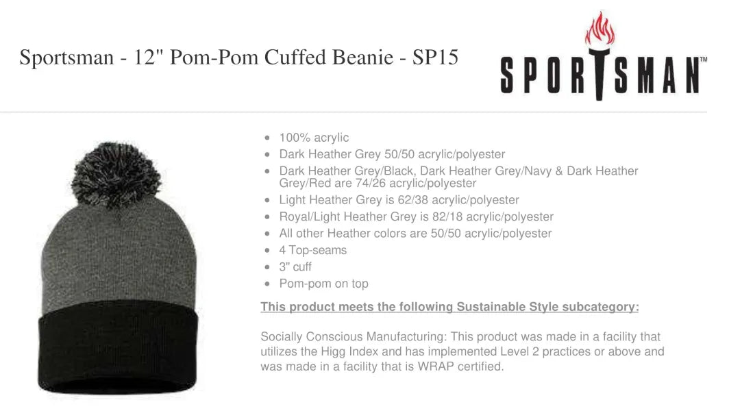 Stay Awhile Coffee Pom Pom Beanie