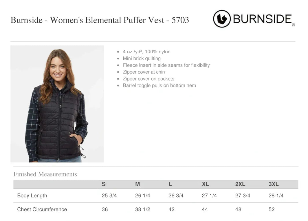 PSG Womens Embroidered Puffer Vest