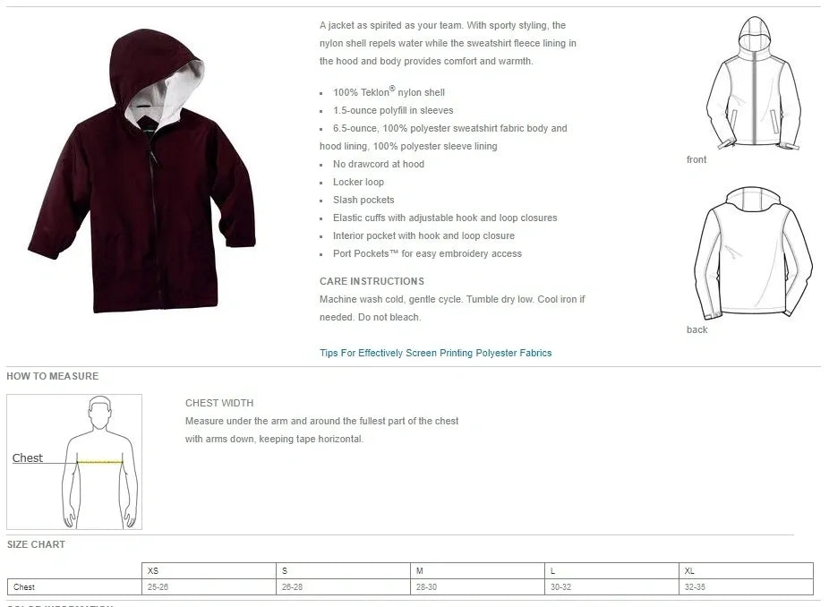 UYFH Youth Team Jacket