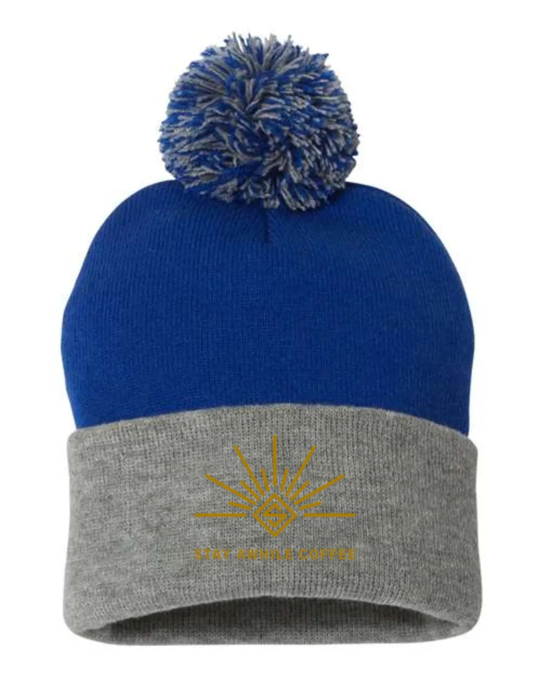Stay Awhile Coffee Pom Pom Beanie