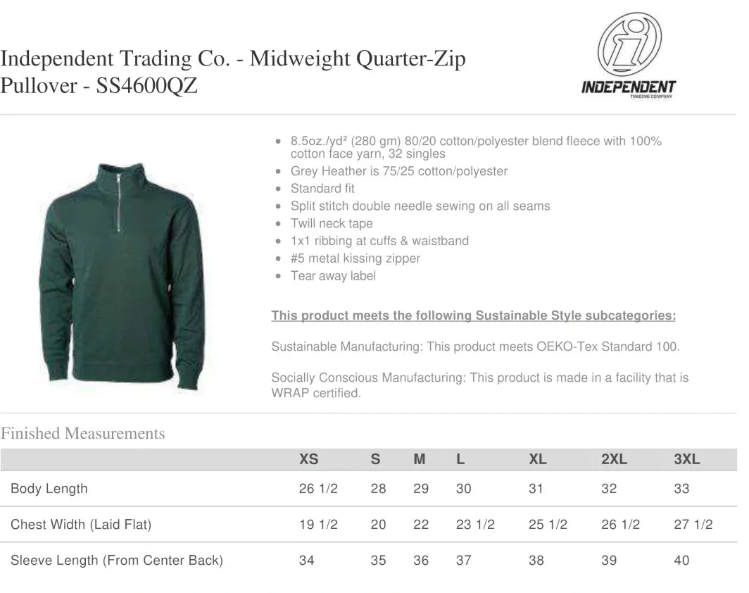 Assumption Embroidered Quarter Zip