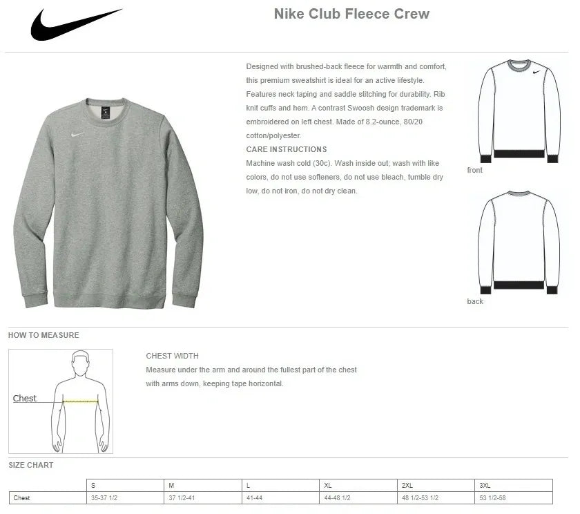 Spartans Nike Club Fleece Crewneck