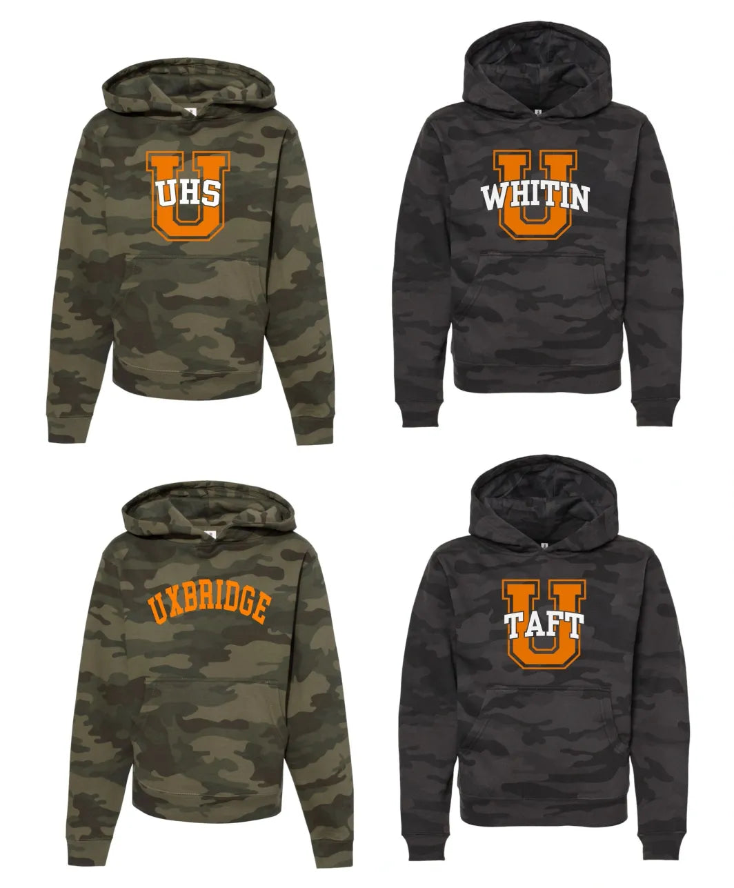 Uxbridge Spiritwear Camo Hoodie