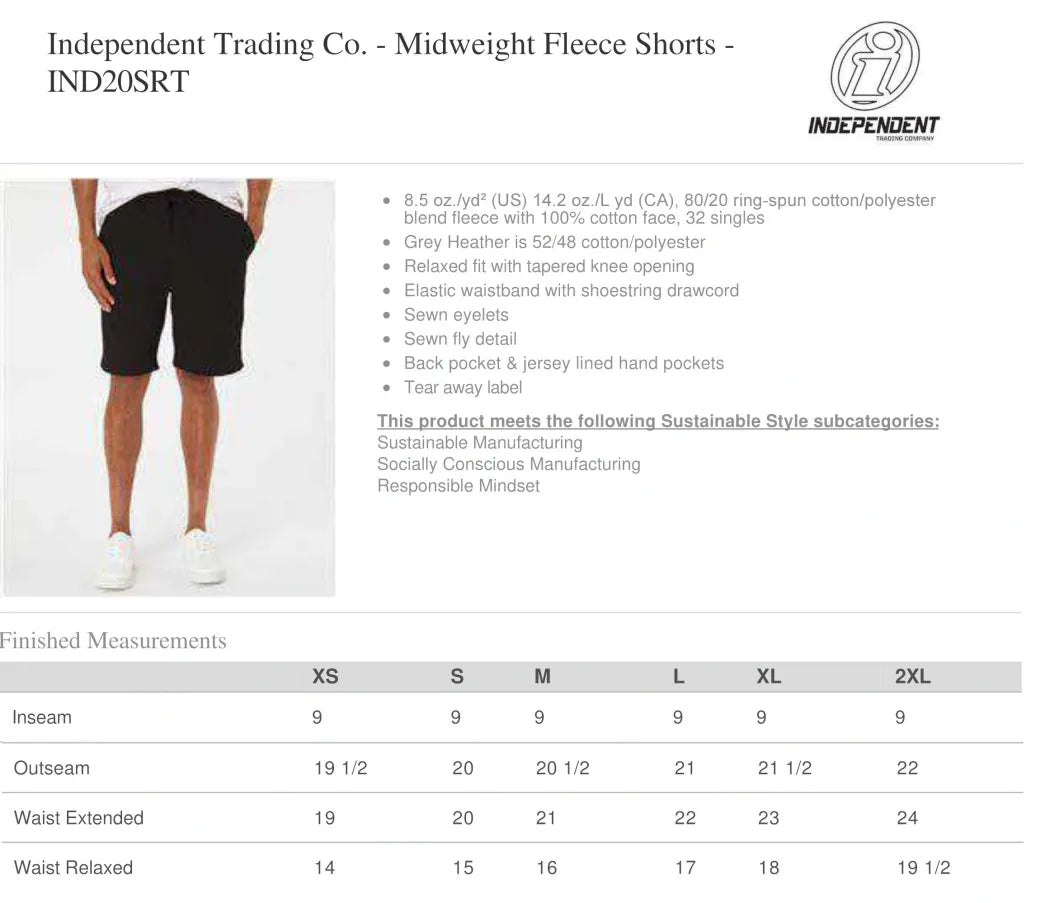 Spartans Adult Fleece Shorts