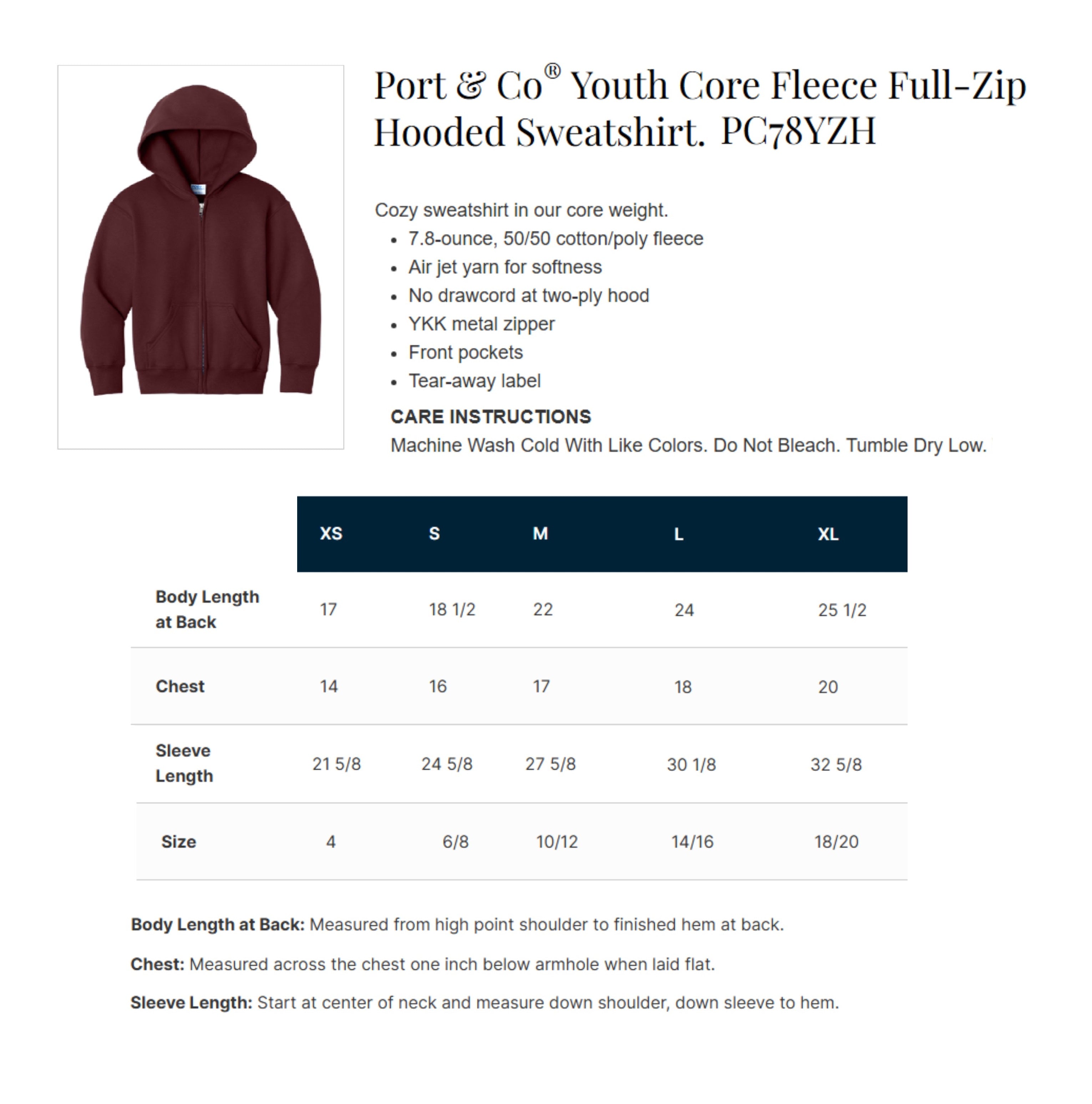 NES Youth Full Zip Hoodie